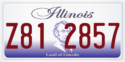 IL license plate Z812857