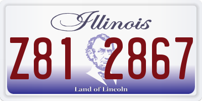 IL license plate Z812867