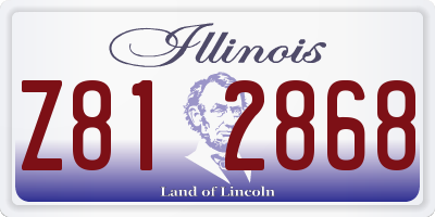 IL license plate Z812868