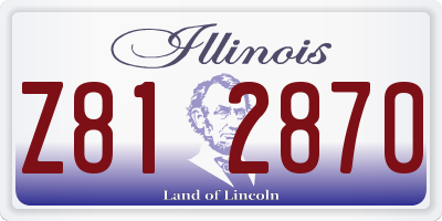 IL license plate Z812870