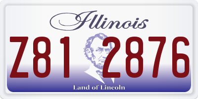 IL license plate Z812876