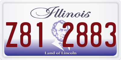 IL license plate Z812883