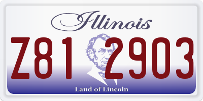 IL license plate Z812903