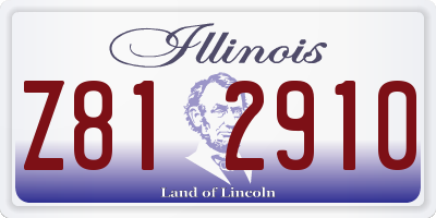 IL license plate Z812910