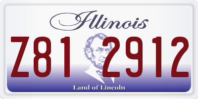 IL license plate Z812912