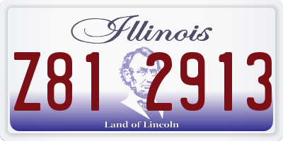 IL license plate Z812913