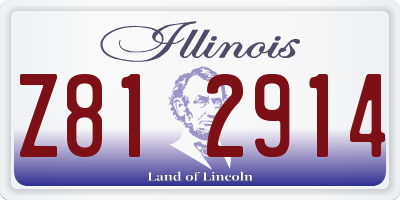 IL license plate Z812914