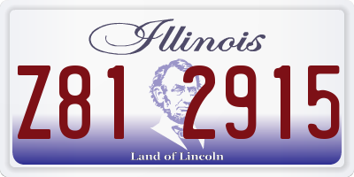 IL license plate Z812915