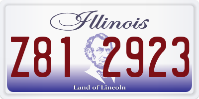 IL license plate Z812923