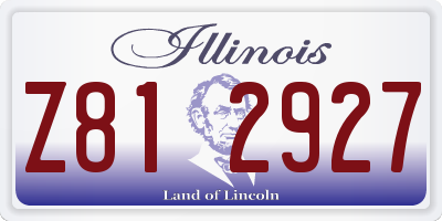 IL license plate Z812927