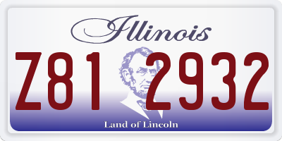 IL license plate Z812932