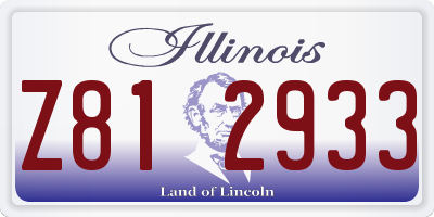 IL license plate Z812933
