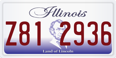 IL license plate Z812936