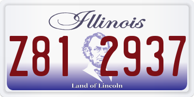IL license plate Z812937