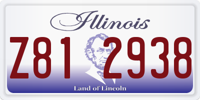 IL license plate Z812938