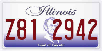 IL license plate Z812942