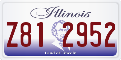 IL license plate Z812952