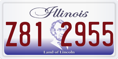 IL license plate Z812955