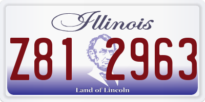 IL license plate Z812963
