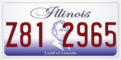 IL license plate Z812965