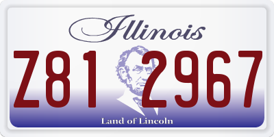 IL license plate Z812967