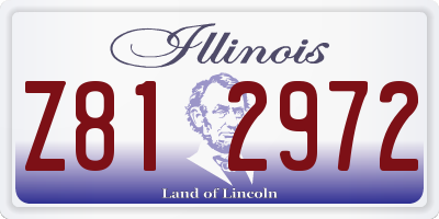 IL license plate Z812972