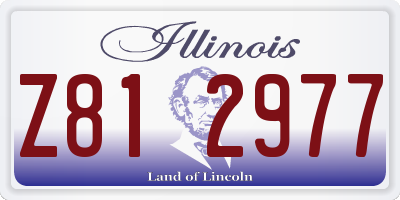 IL license plate Z812977