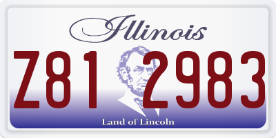IL license plate Z812983