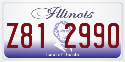 IL license plate Z812990