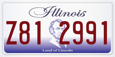 IL license plate Z812991