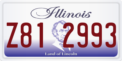 IL license plate Z812993