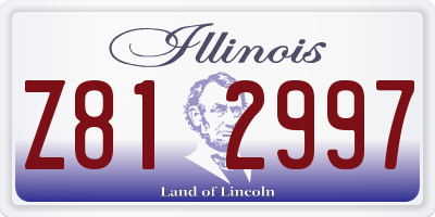 IL license plate Z812997