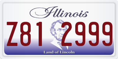 IL license plate Z812999