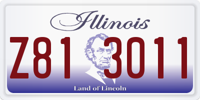 IL license plate Z813011
