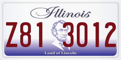 IL license plate Z813012