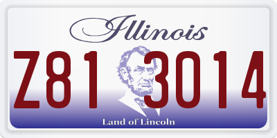 IL license plate Z813014