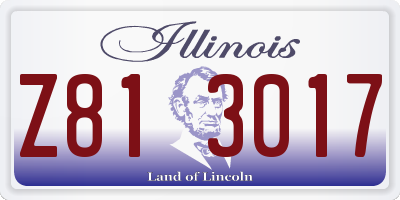 IL license plate Z813017