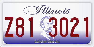 IL license plate Z813021