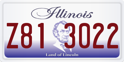 IL license plate Z813022