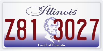IL license plate Z813027