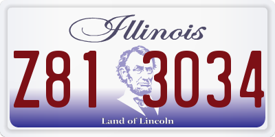 IL license plate Z813034
