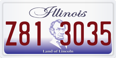IL license plate Z813035