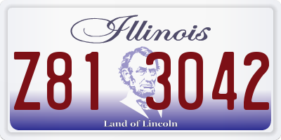 IL license plate Z813042