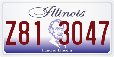 IL license plate Z813047