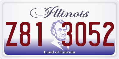 IL license plate Z813052