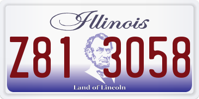 IL license plate Z813058
