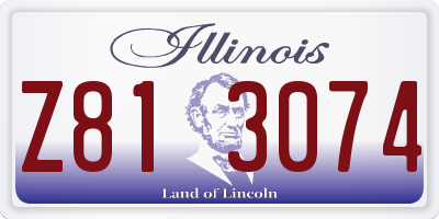 IL license plate Z813074