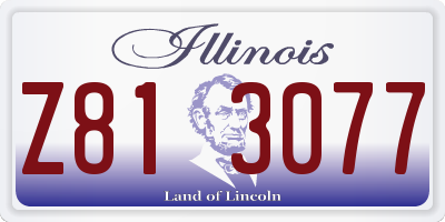IL license plate Z813077