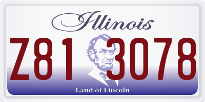 IL license plate Z813078