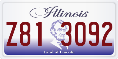 IL license plate Z813092